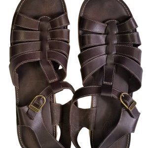 Ecco Naturals Flash Woman’s Size 11 EU 42 Leather Strappy Sandals Brown Shoes